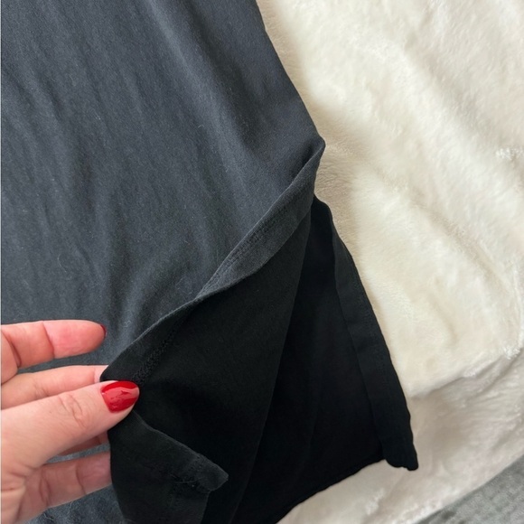 Frame T Shirt Dress Small Black Shoulder Pad Embellished Detail long - Picture 9 of 11